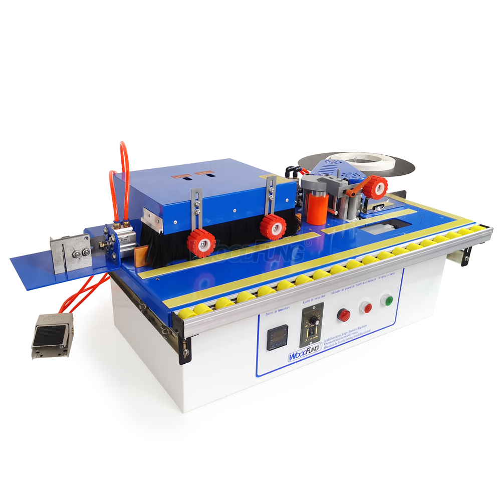 MY-06B Multifunctional Manual Edge Banding Machine With Gluing Trimming Pneumatic End Cutting Dust Collection Straight Curve Edge Bander