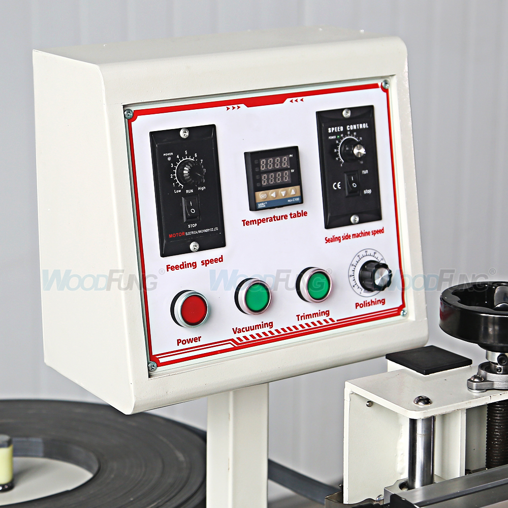 WF-50D3 320kg automatic edgebanding machine with Gluing, trimming,end cutting,scrapping,buffing and dust collection,cheap