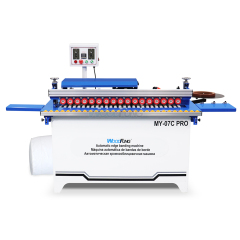 MY-07C pro Mini Automatic Edge Banding Machine Gluing Trimming End Cutting Buffing Dust Collection Straight MDF Automatic Feeding Edge Bander