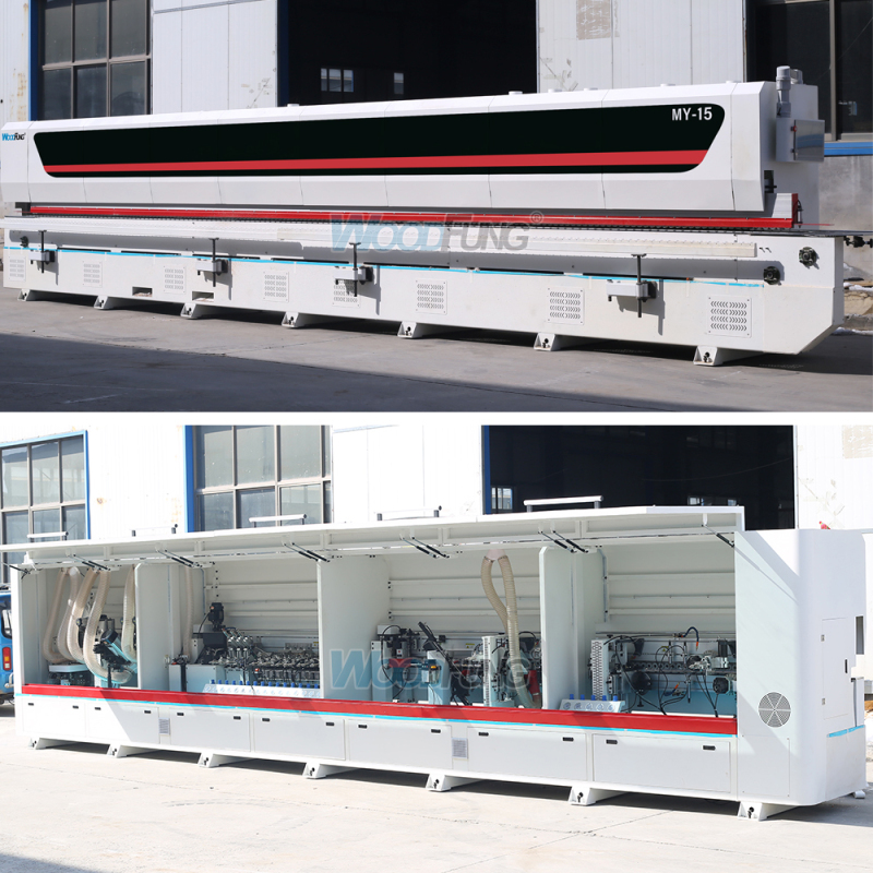 WOODFUNG MY15 Full Automatic China Pre-Milling 16 shapes PVC Soft Forming Edge Banding Machine