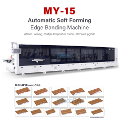 WOODFUNG MY15 Full Automatic China Pre-Milling 16 shapes PVC Soft Forming Edge Banding Machine