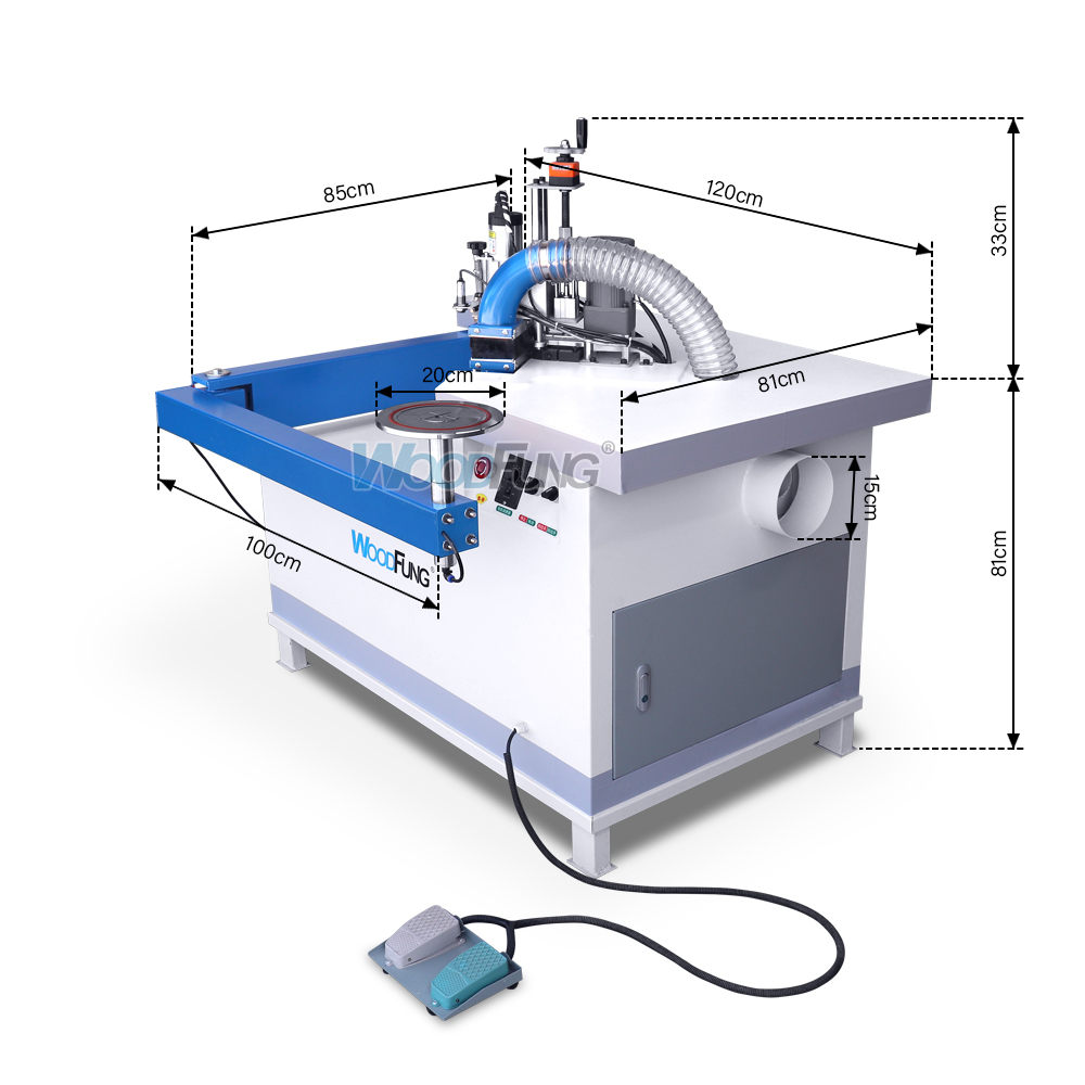 X-1 PVC edge band trimmer automatic curve line edge banding and edge trimmer machine