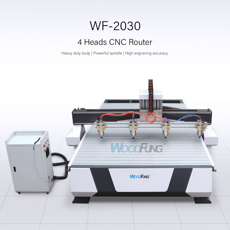 WF-2030 Wood Router 4 Axis CNC Engraving Cutting Machine 3D Woodworking Atc CNC Router