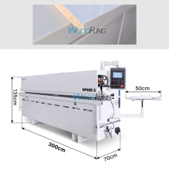 WF60E-3 woodworking machinery fully compact automatic pvc scarping wood veneer Edge bander mdf edge bander for furnuiture with fast speed 18m/min,and machine length 3m length