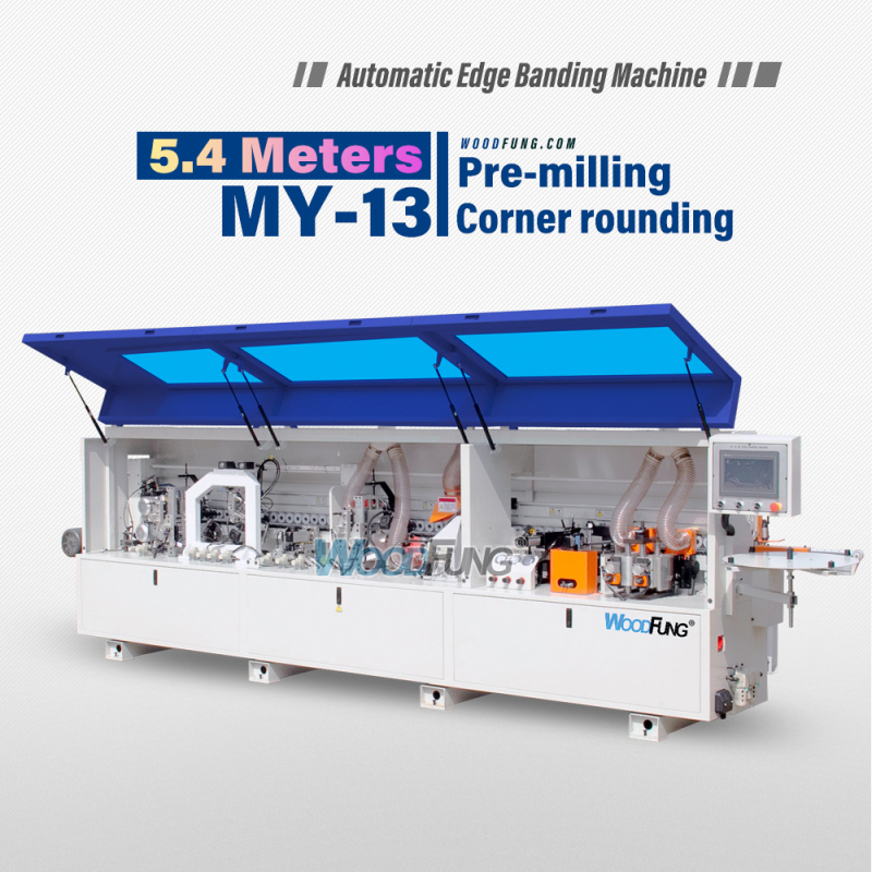 MY-13 5.4meters compact automatic edge banding machine with pre milling and Corner rounding functions