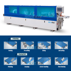 MY-13 5.4meters compact automatic edge banding machine with pre milling and Corner rounding functions