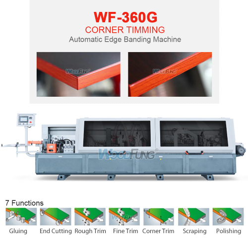 Máquina redondeadora de cantos automática WF-360G para muebles de MDF, armarios, escritorios, etc.