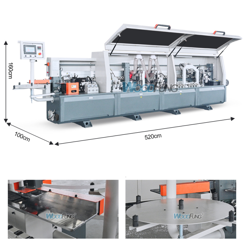 WF-360G Corner Rounding Automatic Edge Banding Machine MDF Furniture Cabinet Wardrobe Desk Fully Auto Edge Bander