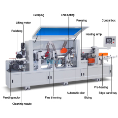 WF-12-2 Automatic heavy duty Edge Bnading Machine Gluing End Cutting Fine Trimming Scrapping Polishing MDF Edge Bander