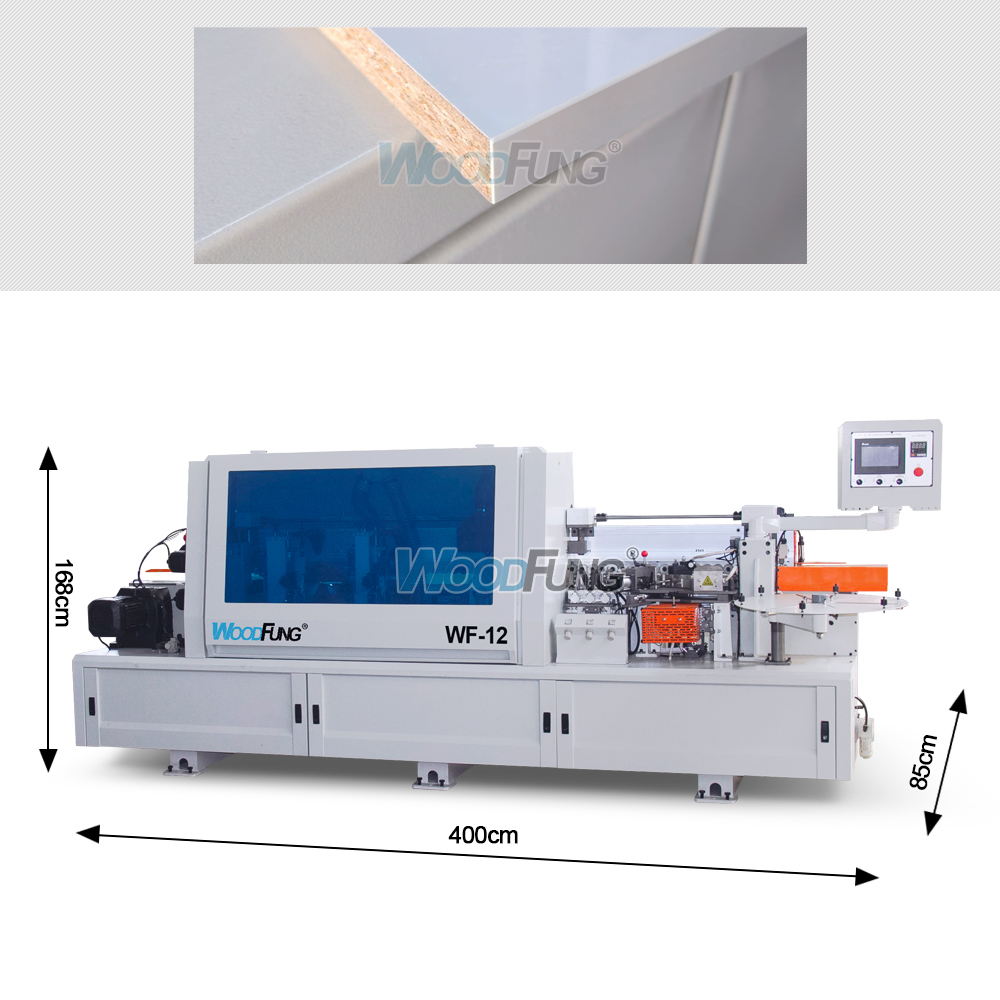 WF-12-2 Automatic heavy duty Edge Bnading Machine Gluing End Cutting Fine Trimming Scrapping Polishing MDF Edge Bander