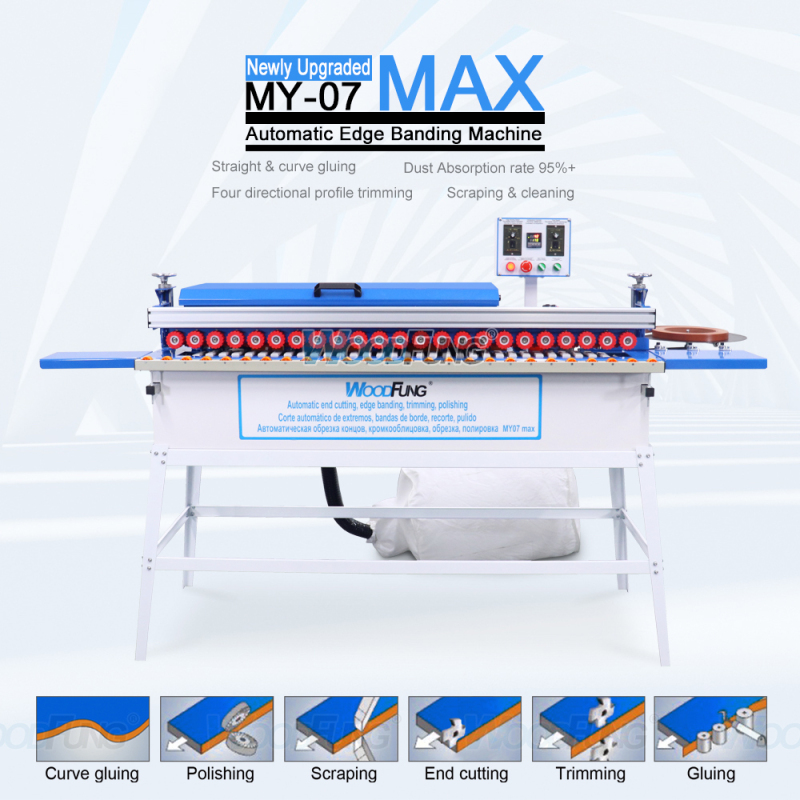 Maquina para enchapar cantos de MDF compacta modelo MY-07 pro