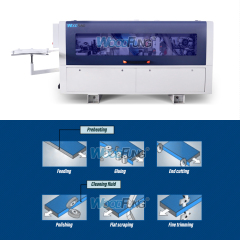 WF60E-2 woodworking machinery 2.4 meters fully compact automatic pvc scarping wood veneer Edge bander mdf edge bander for furnuiture with fast speed 18m/min
