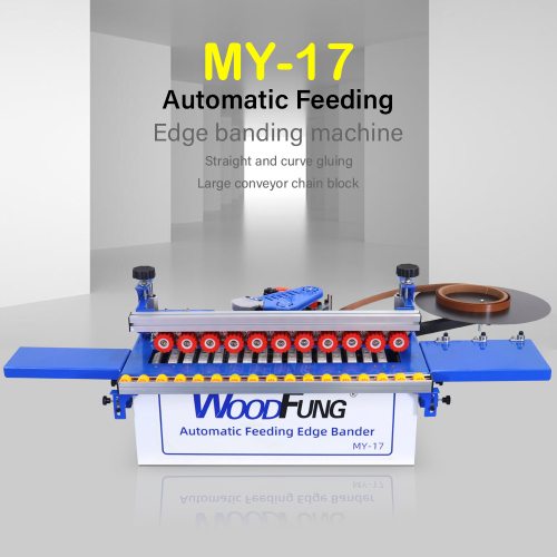 MY-17 Mini máquina enchapadora de cantos automática portátil, pequeña enchapadora de cantos para madera