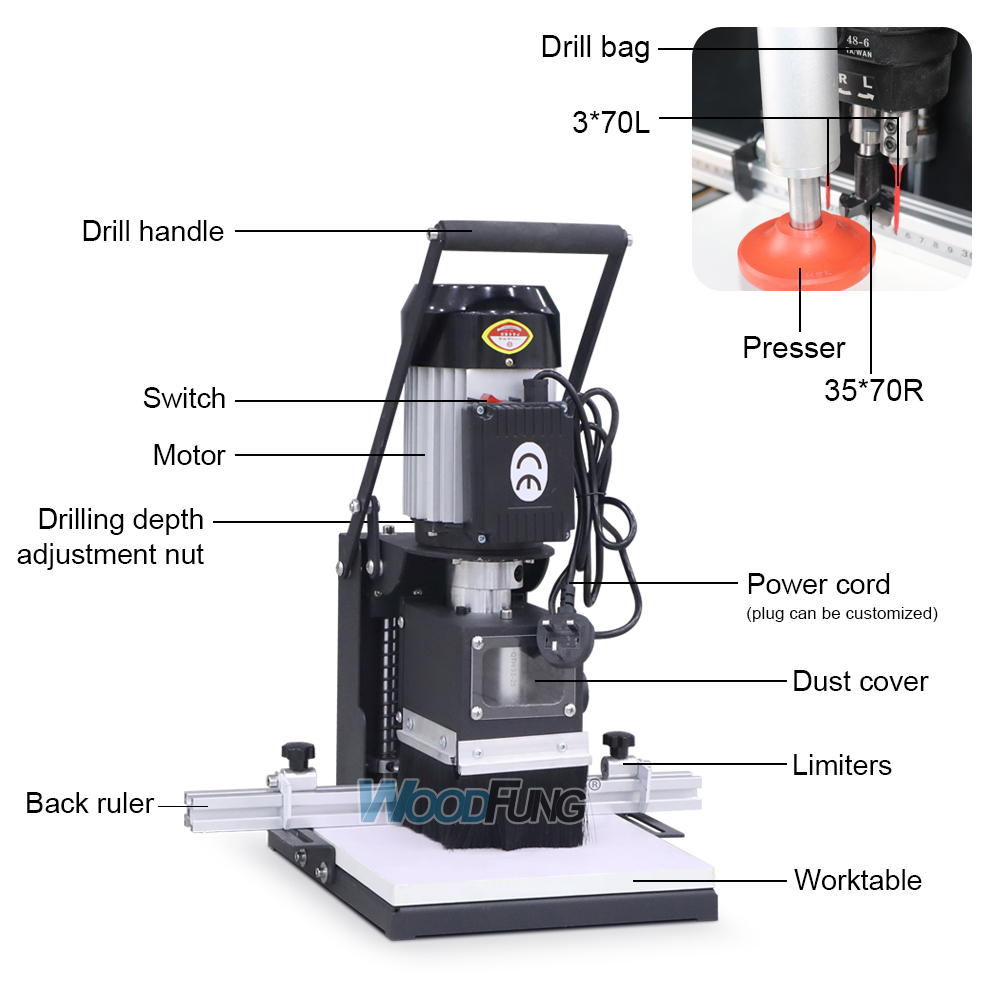 MY09 DUST COVER Portable hinge drilling machine