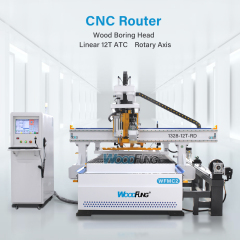 Fresadora CNC WFMC1 ATC | Husillo de 9 kW, mesa de vacío y cambiador automático de herramientas para carpintería