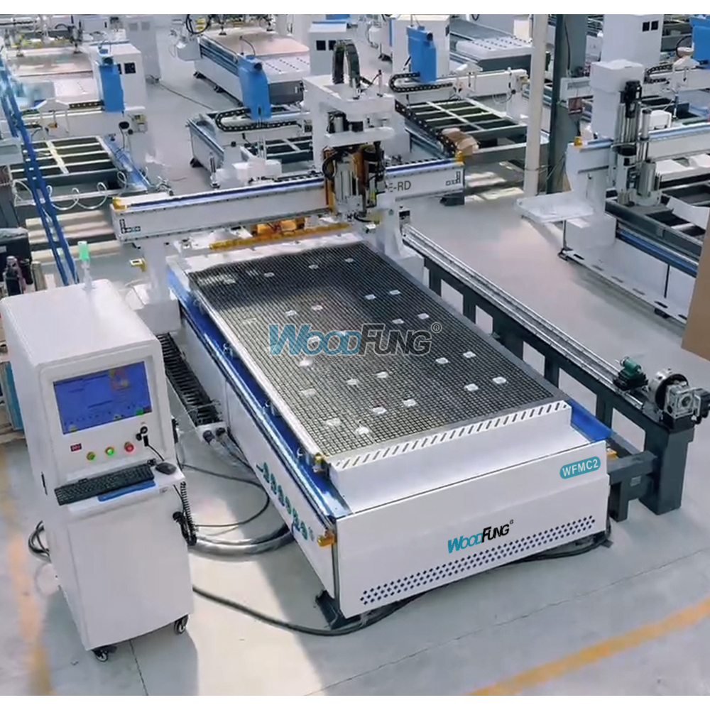 Fresadora CNC WFMC1 ATC | Husillo de 9 kW, mesa de vacío y cambiador automático de herramientas para carpintería