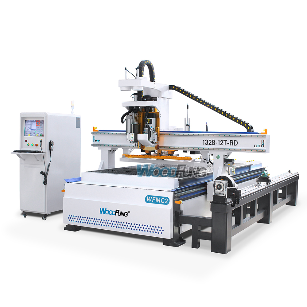 Fresadora CNC WFMC1 ATC | Husillo de 9 kW, mesa de vacío y cambiador automático de herramientas para carpintería