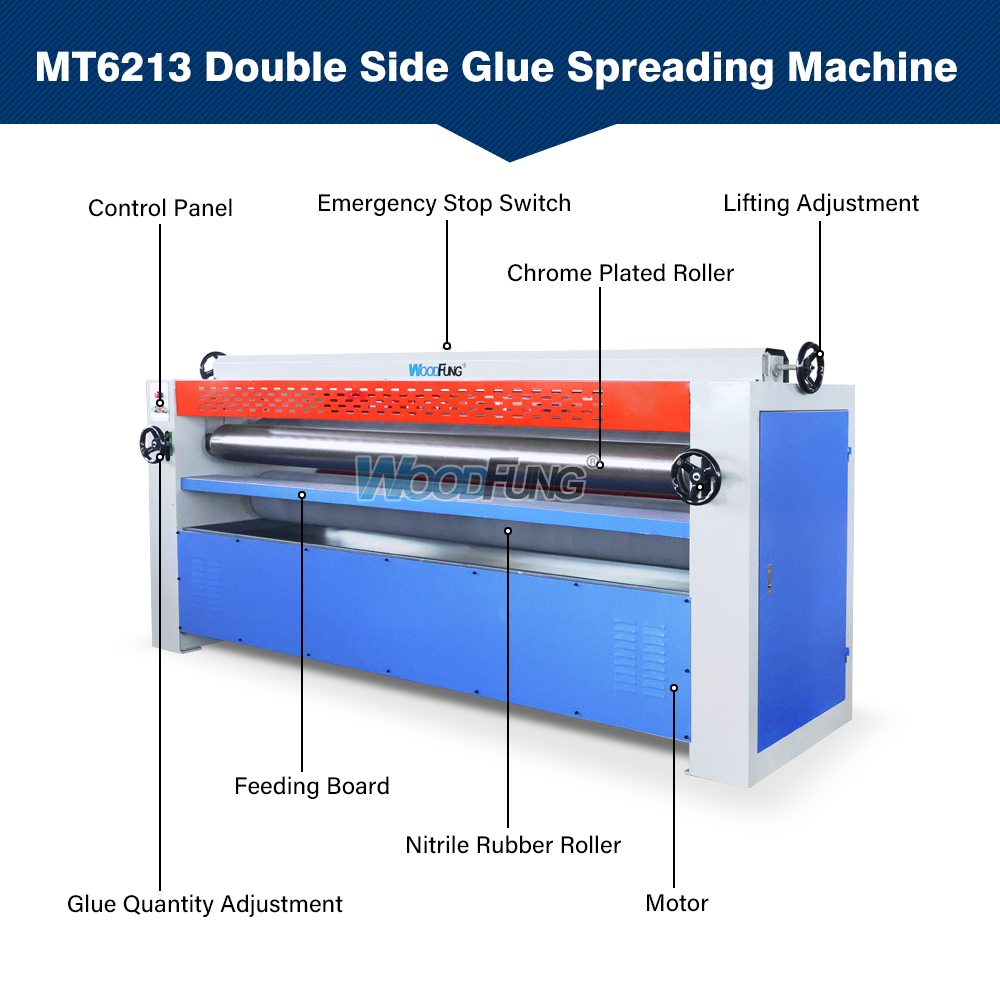 MT-6213 WOODFUNG - Máquina encoladora de doble cara para madera contrachapada
