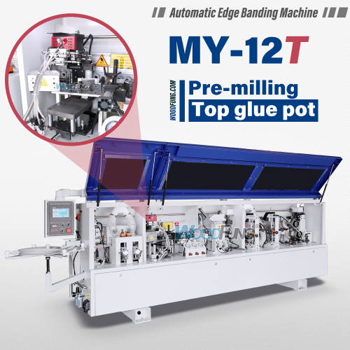 Máquina prefresadora de cantos automática MY-12T con depósito de cola superior