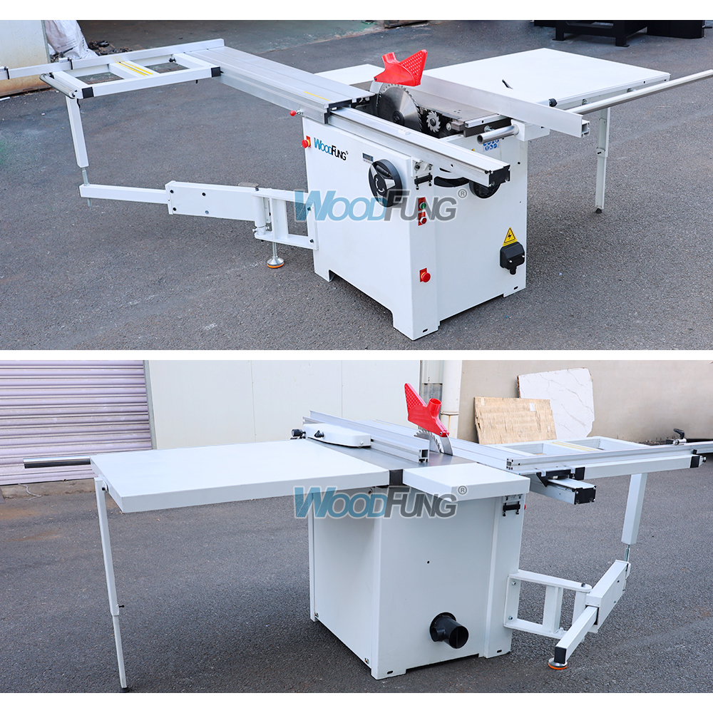 MJ-6116 1.6m sliding table panel saw with double blades for furniture making sliding table saw