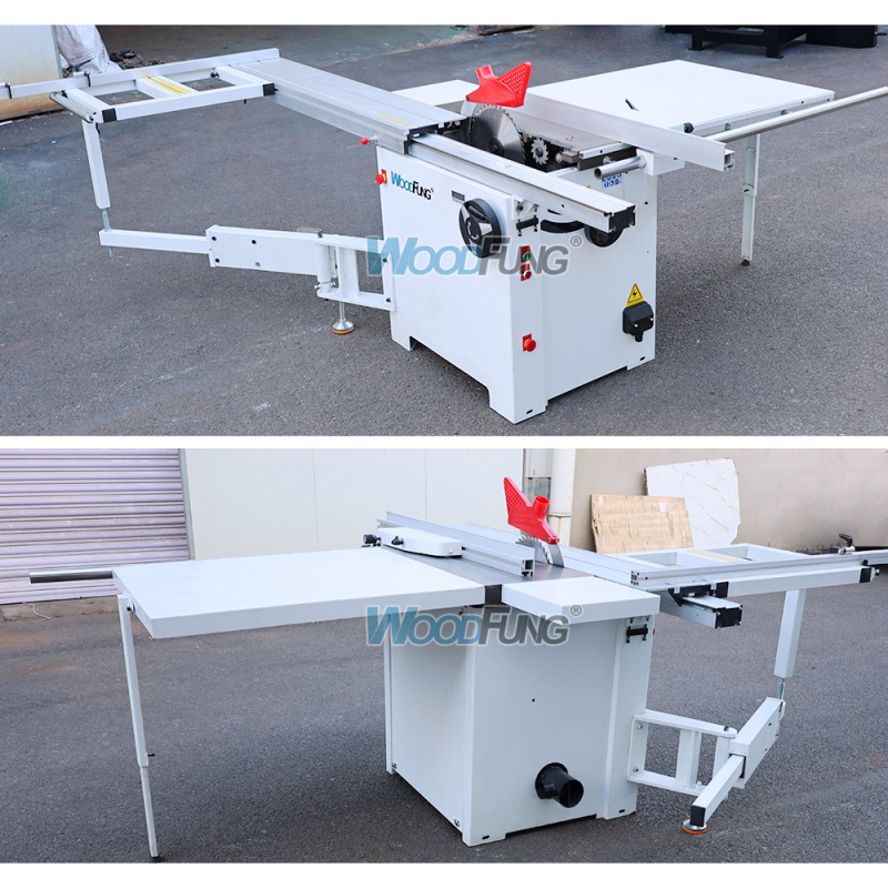 MJ-6116 1.6m sliding table panel saw with double blades for furniture making sliding table saw