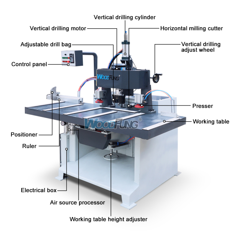 MXZ2060 Single head drill door lock mortising machine