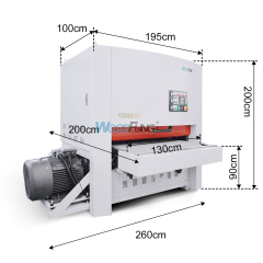 WOODFUNG 130R-RP Cabinet door mdf plywood woodwork calibrate wide belt sander sanding machine for wood