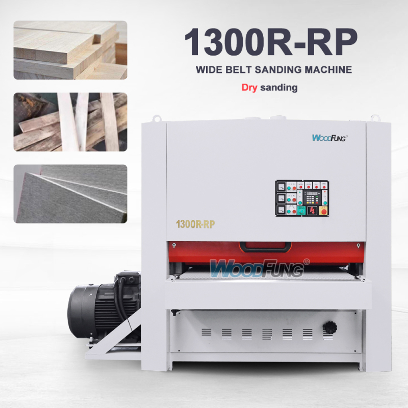 WOODFUNG 130R-RP Cabinet door mdf plywood woodwork calibrate wide belt sander sanding machine for wood