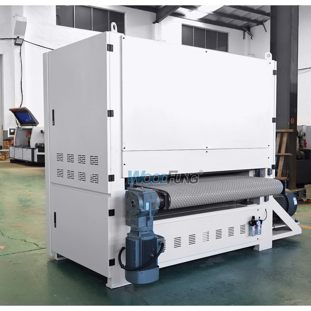 WOODFUNG 130R-RP Cabinet door mdf plywood woodwork calibrate wide belt sander sanding machine for wood