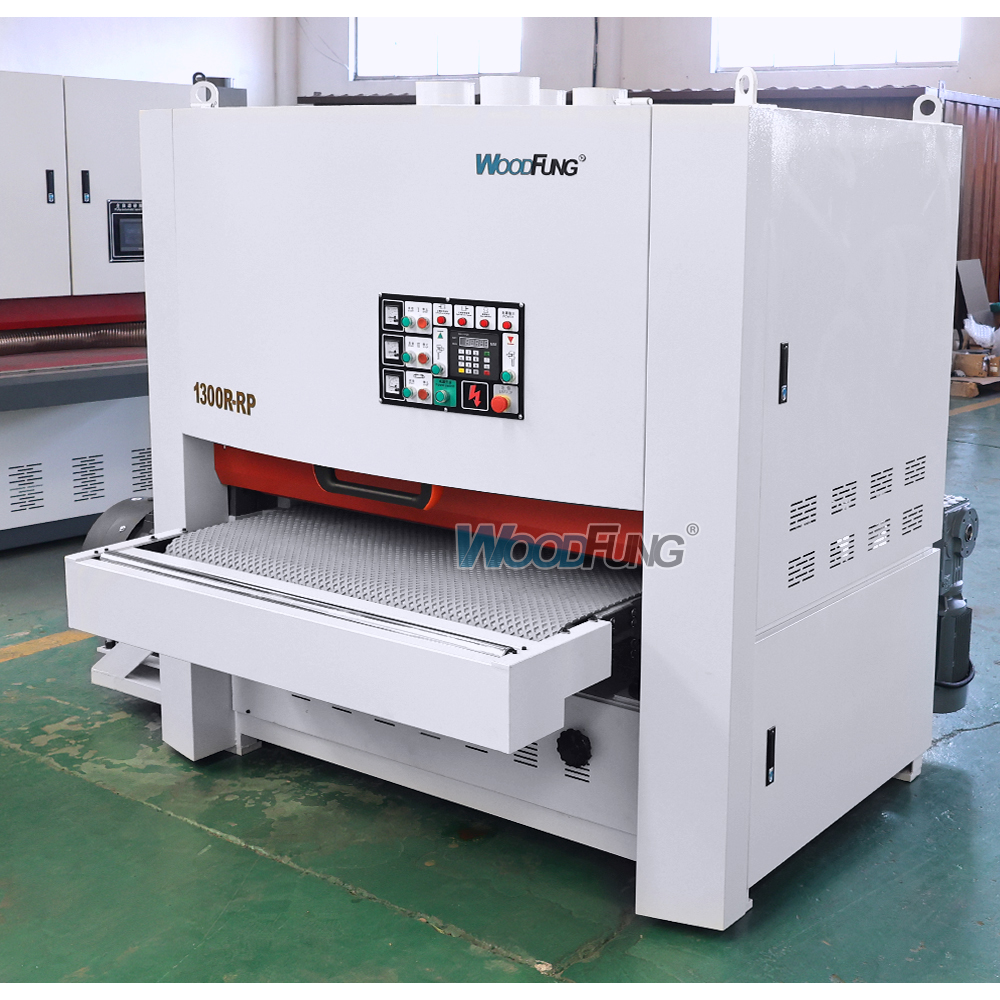WOODFUNG 130R-RP Cabinet door mdf plywood woodwork calibrate wide belt sander sanding machine for wood