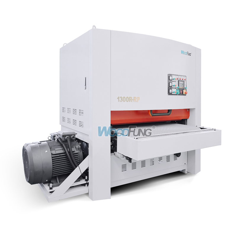 WOODFUNG 130R-RP Cabinet door mdf plywood woodwork calibrate wide belt sander sanding machine for wood
