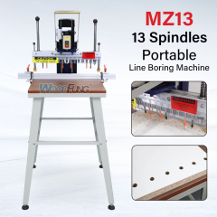 Mandrinadora de línea portátil MZ13 – Taladrado de precisión de 13 husillos para ebanistas