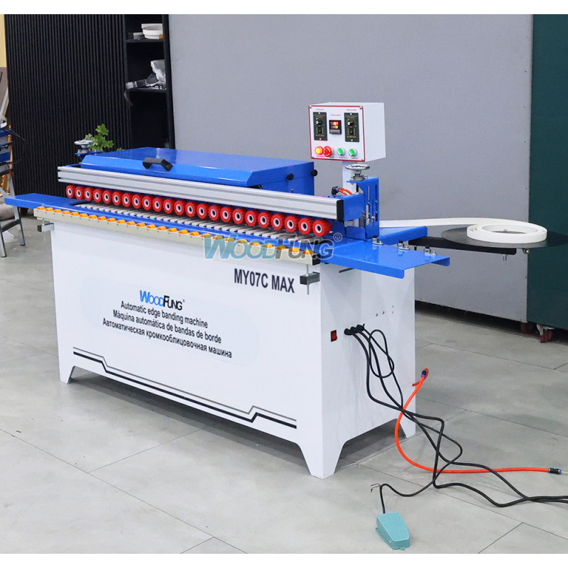 Máquina automática para encolar cantos MY-07C MAX Encolado Recorte Raspado Corte de extremos Pulido Recolección de polvo Encolado de cantos y redondeo