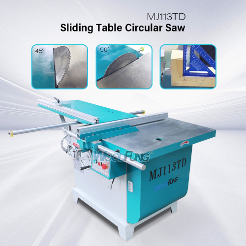 Sierra circular de mesa deslizante de doble riel MJ113TB: máquina cortadora de madera de alta precisión