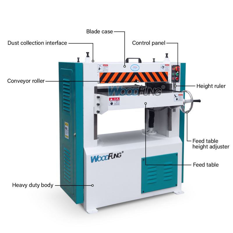 MB-102 Wood Jointer Cepilladora Thicknesser Cepilladora de espesor de madera de alta velocidad Carpintería