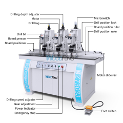 MZ73033 Perforadora de bisagra de madera de tres cabezales