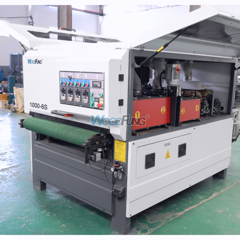 1000-6S Automatic Wood Polishing Machine | Brush Sander for Furniture ...