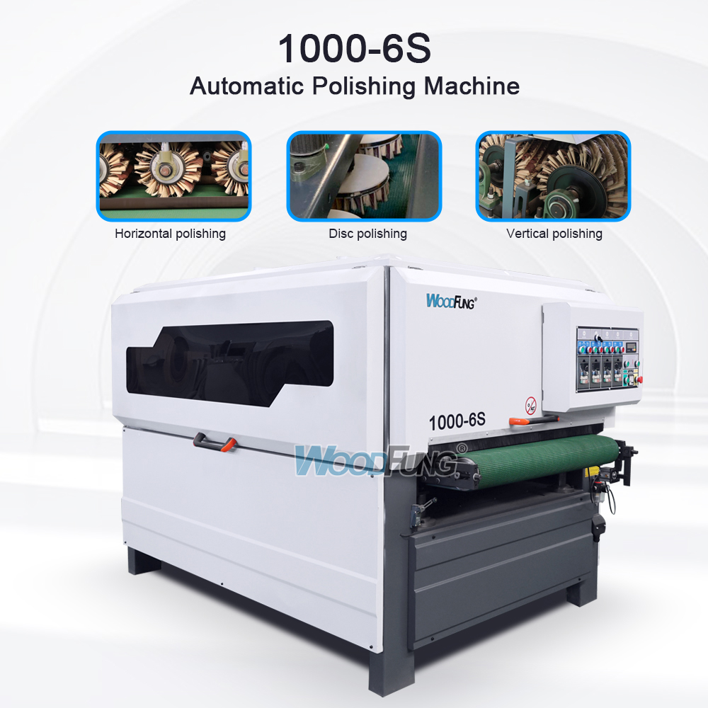 1000-6S Automatic Wood Polishing Machine | Brush Sander for Furniture ...