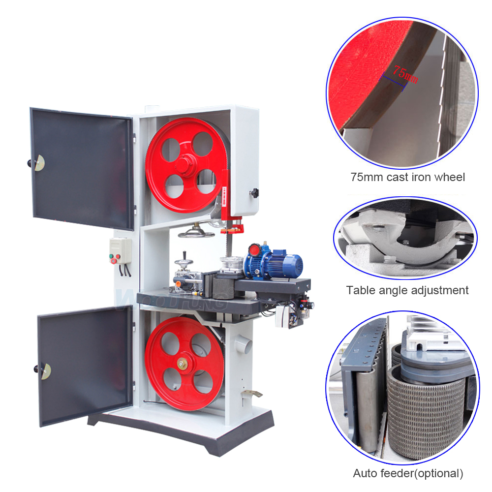 MJG396U Large Industrial Professional Vertical Wood Cutting High Precision Band Saw Machine