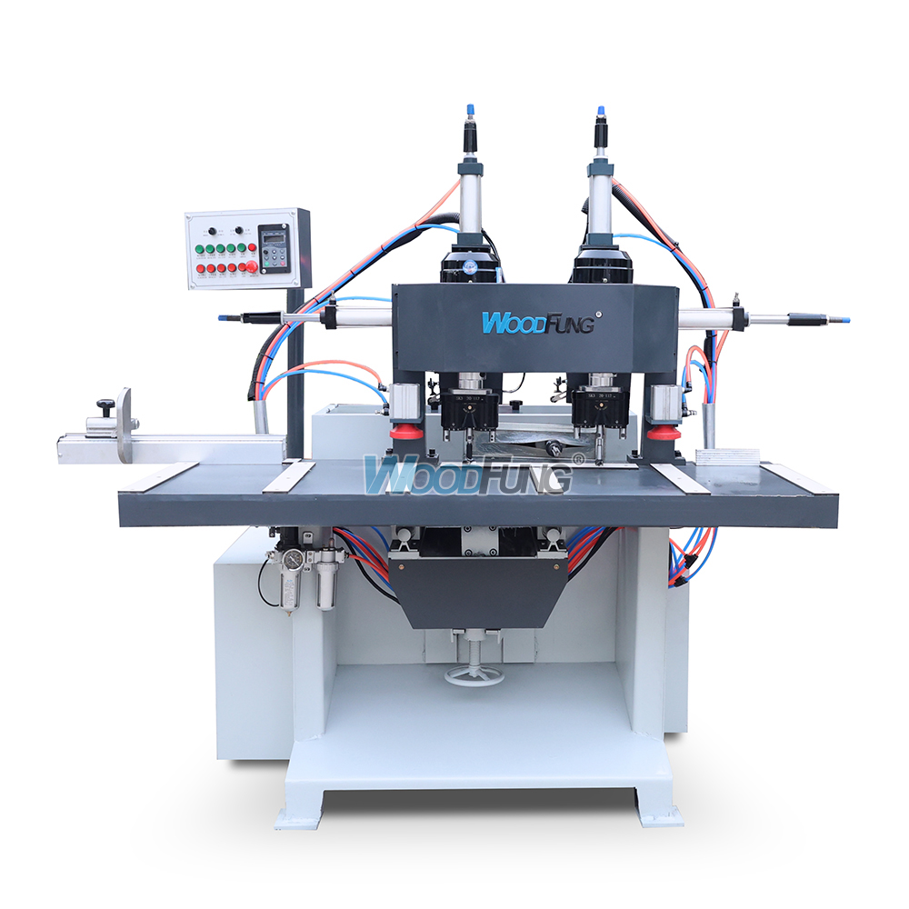Máquina de ranurado de doble cabezal para cerraduras de puertas MXZ2060B | Fresadora de ranuras de alta precisión para cerraduras de puertas de madera