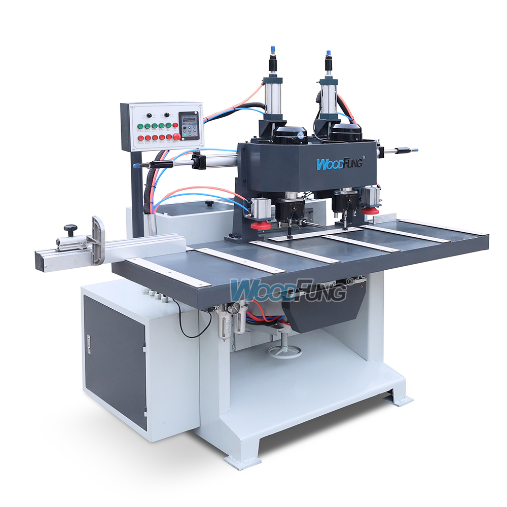 Máquina de ranurado de doble cabezal para cerraduras de puertas MXZ2060B | Fresadora de ranuras de alta precisión para cerraduras de puertas de madera