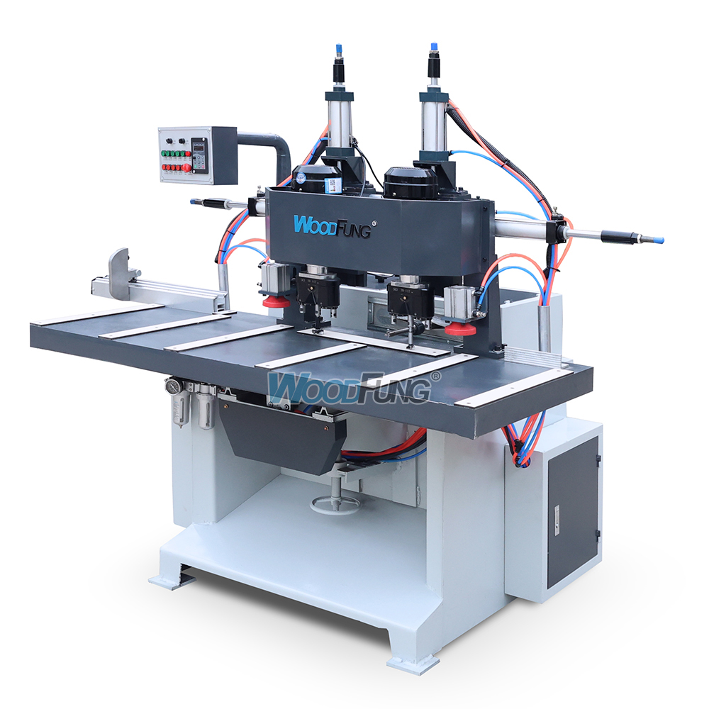 Máquina de ranurado de doble cabezal para cerraduras de puertas MXZ2060B | Fresadora de ranuras de alta precisión para cerraduras de puertas de madera