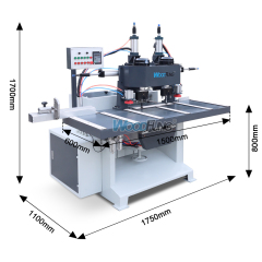 Máquina de ranurado de doble cabezal para cerraduras de puertas MXZ2060B | Fresadora de ranuras de alta precisión para cerraduras de puertas de madera