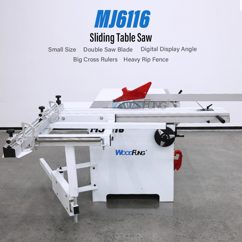 Sierra de mesa deslizante para cortar madera MJ-6128 de 2,8 m