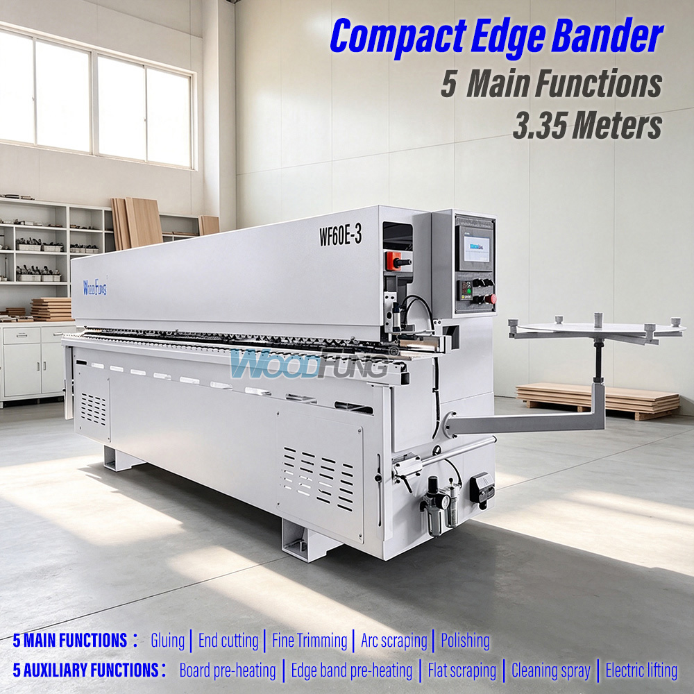WF60E-3 Automatic Edge Banding Machine 5 Main Functions Wood Panel Edge Sealing Machine for Cabinet Production