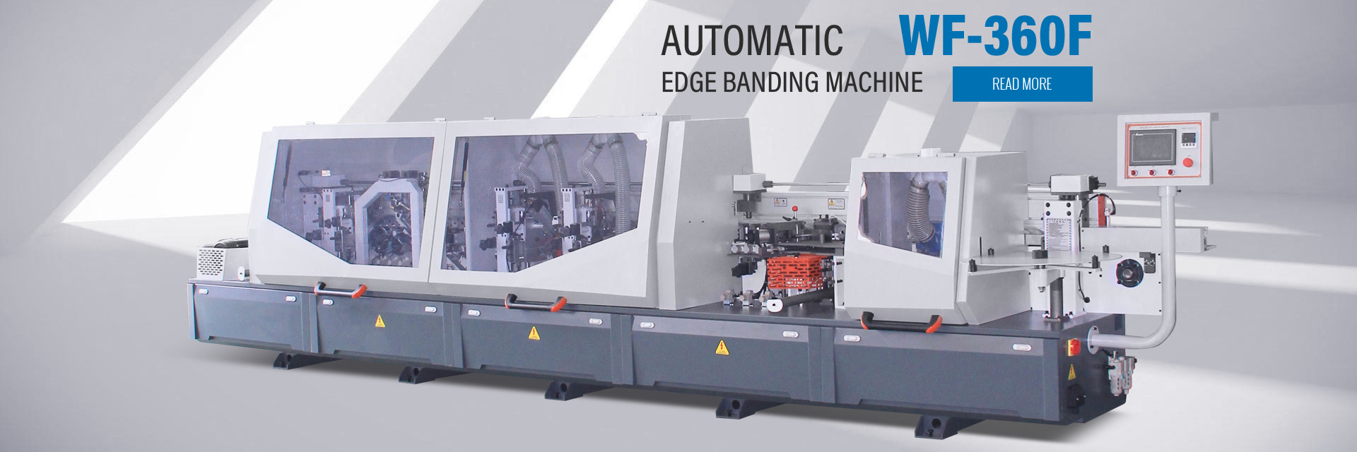 WF-360F PRE-MILLING CORNER TRIMMING Automatic Edge Banding Machine<br />Polishing<br />Scraping Corner Trim Fine Trim Rough Trim End Cutting<br />Gluing<br />Pre-milling