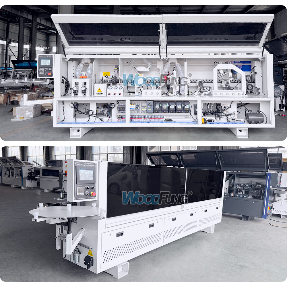 WF60E-4-B Automatic Edge Bander Woodworking Panel Furniture Edge Banding Machine With Pre‑milling Corner Rounding Polishing