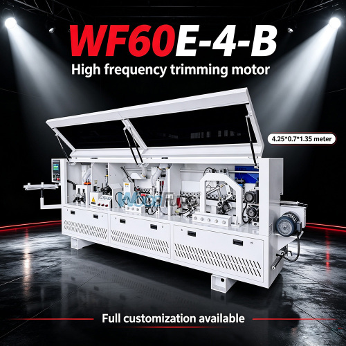 WF60E-4-B Automatic Edge Bander Woodworking Panel Furniture Edge Banding Machine With Pre‑milling Corner Rounding Polishing