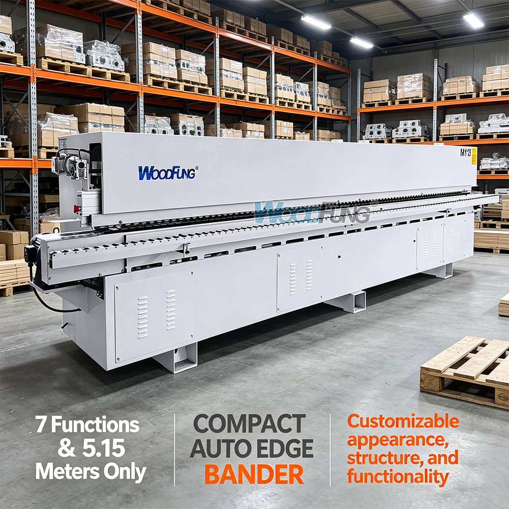MY-13 5.4meters compact automatic edge banding machine with pre milling and Corner rounding functions