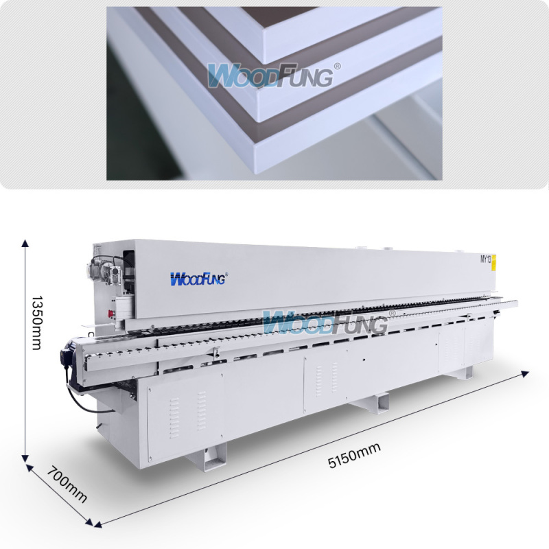 MY-13 5.4meters compact automatic edge banding machine with pre milling and Corner rounding functions